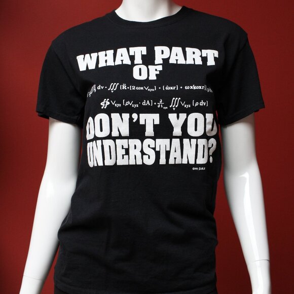 Math Equation Black Graphic T-Shirt - Picture 1 of 7